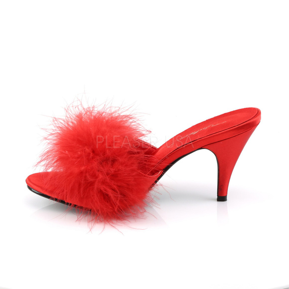 Fur Pin Up High Heel Shoes - Picture 2 of 4